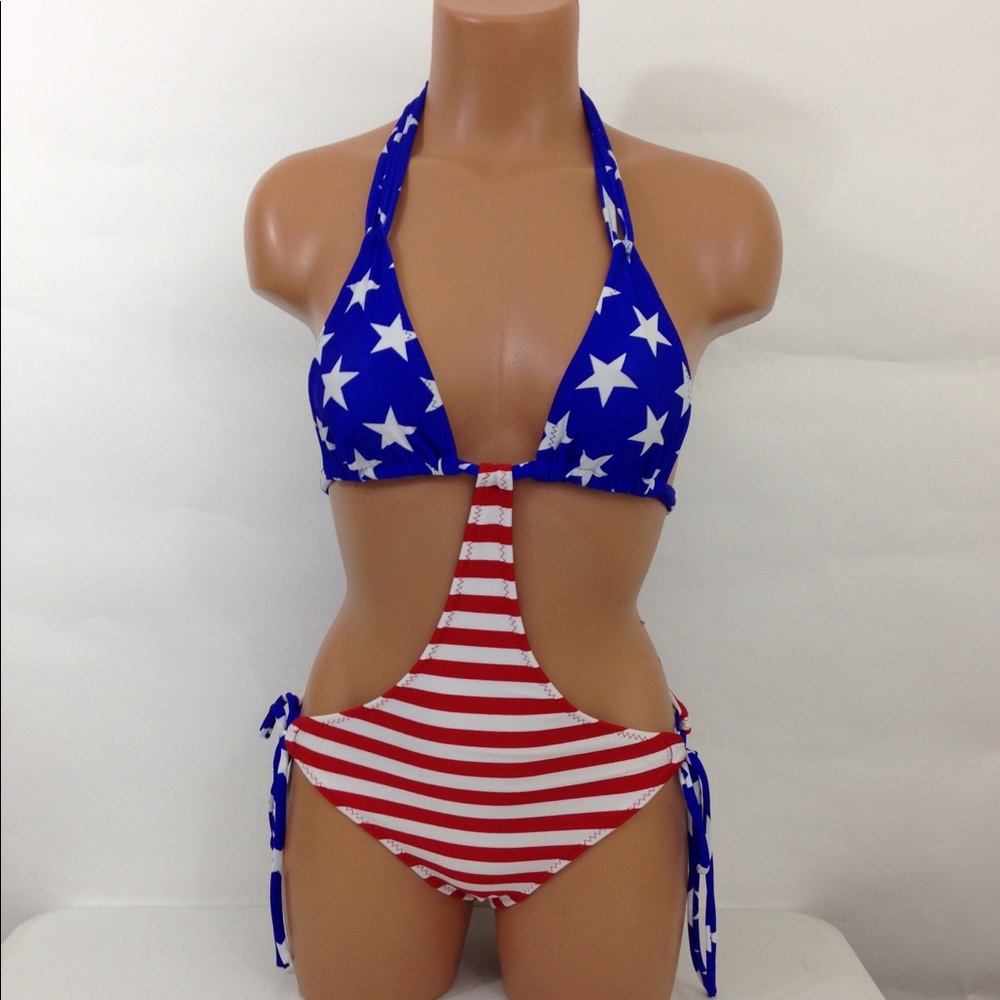 Usa flag one piece swimsuit